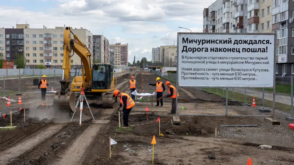 Мичуринский дождался. Дорога наконец пошла!